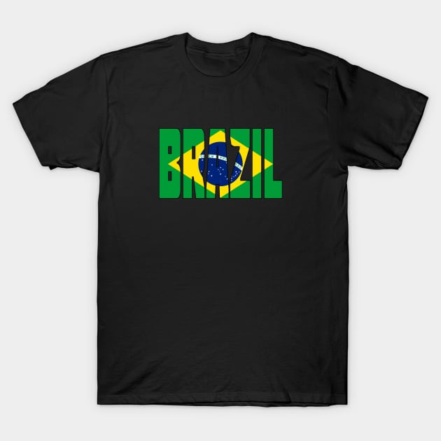 Brazil Flag T-Shirt by Jambo Designs